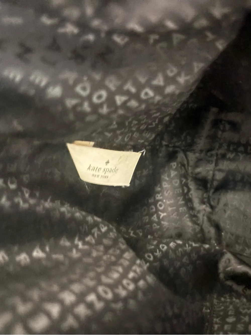 Kate Spade Large Solid Black Tote Shoulder Purse Used